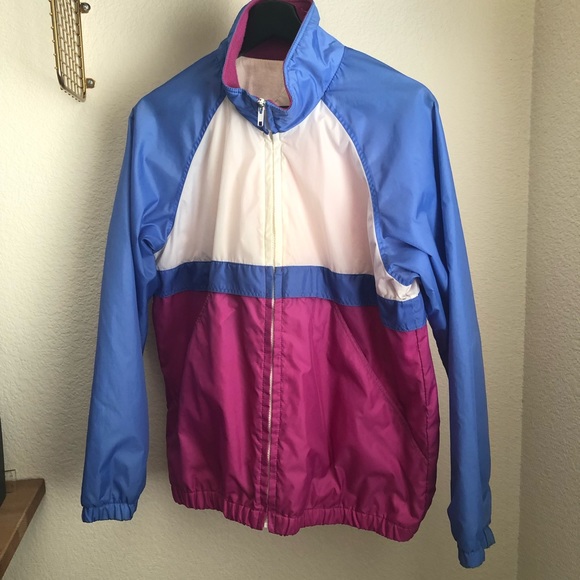 80s/90s Vintage Be in the Current Seen Windbreaker Colorful Jacket Medium - Picture 1 of 16
